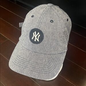 47 Brand NY Yankees Clean Up Hat - Blue Herringbone Tweed / Navy
